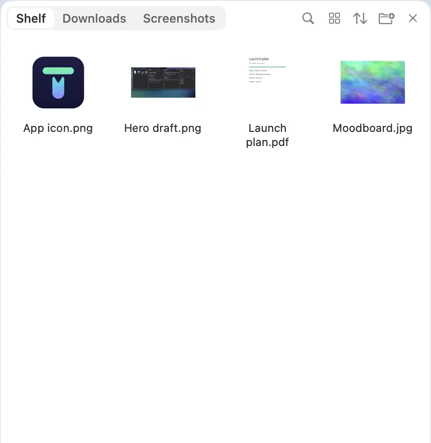 The Files column